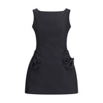 Magda Butrym Short Dress with roses MA-127725BLACK-IT38 | S