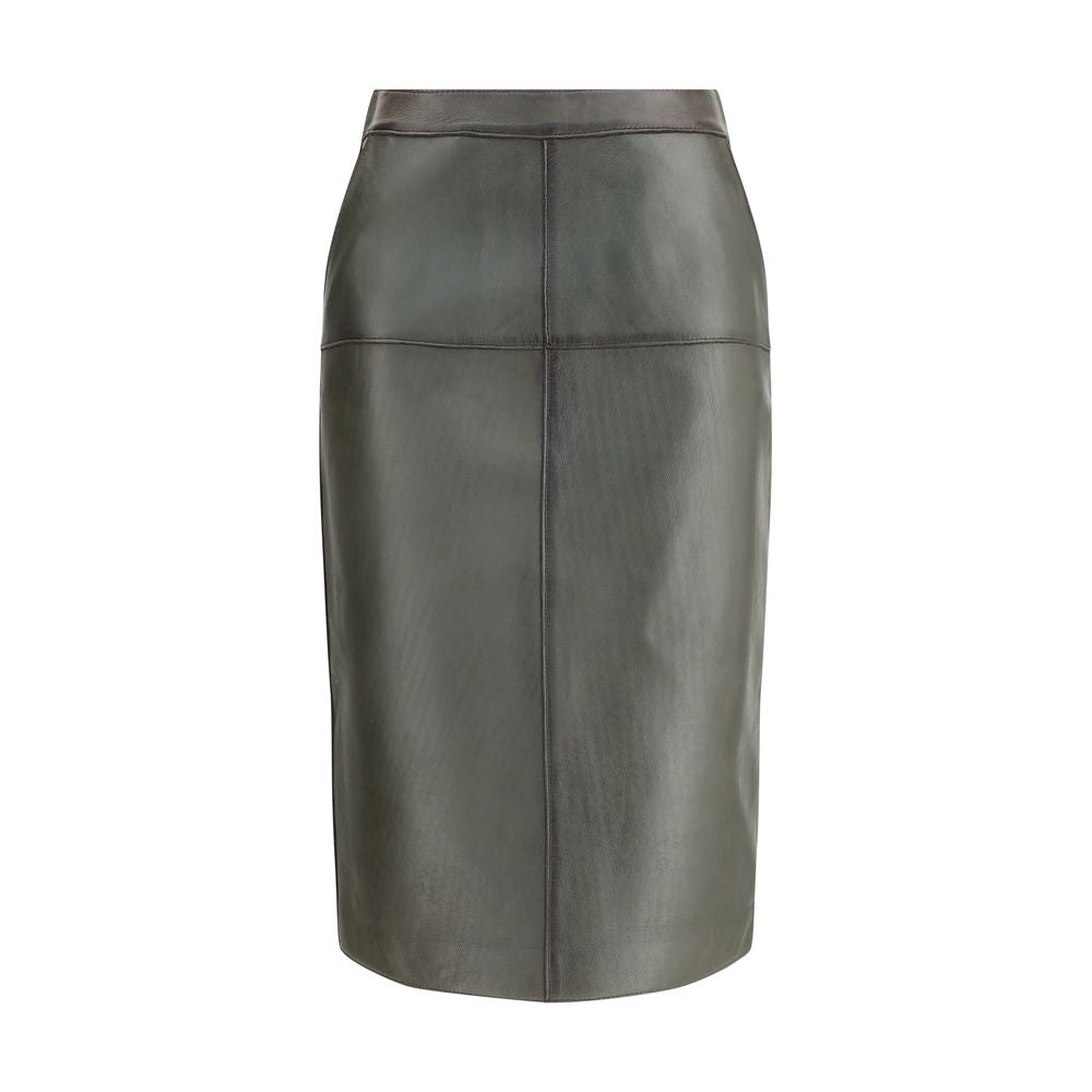 P.A.R.O.S.H. Leather pencil Skirt PA-D620647S007-M