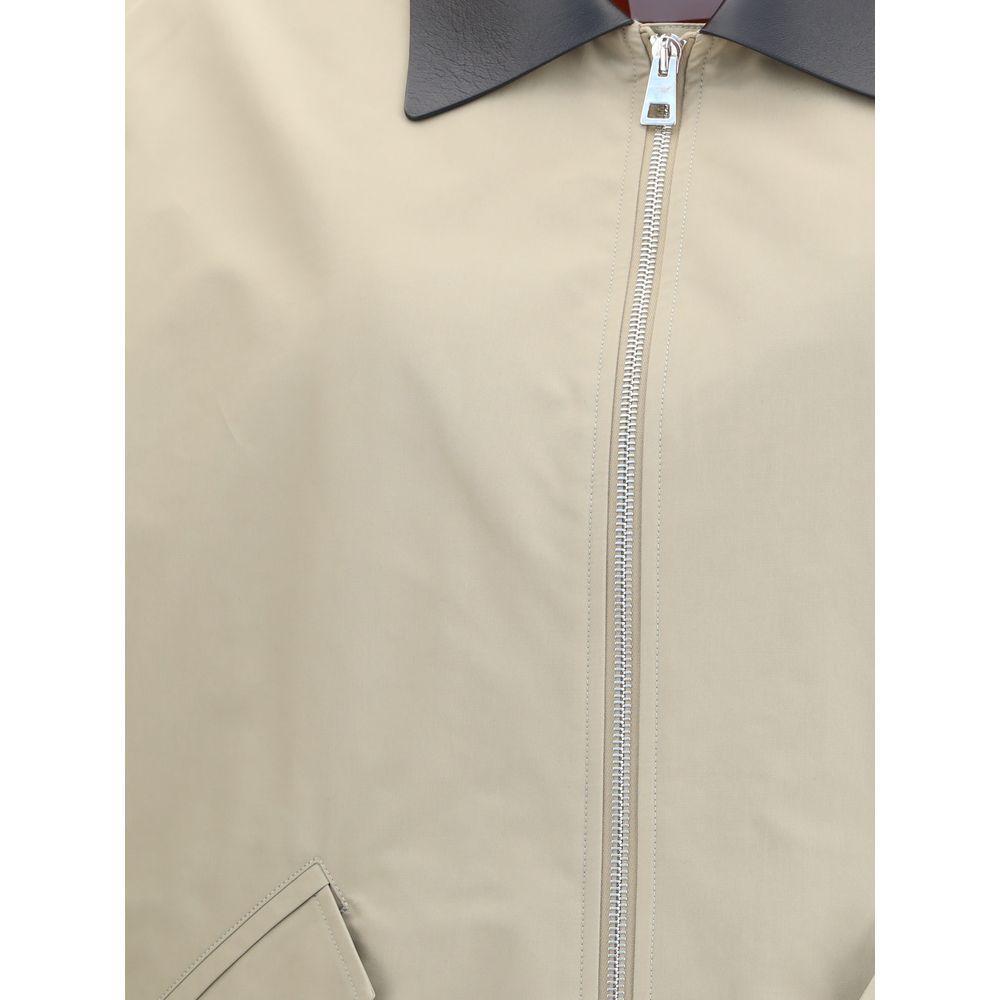 Givenchy Cotton Harrington Jacket with leather details GI-BM01DX163R250-IT46 | S
