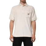 Dolce & Gabbana Ivory Cotton Terry Logo Pocket Polo T-shirt TSH90511-48