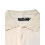 Dolce & Gabbana Ivory Cotton Terry Logo Pocket Polo T-shirt TSH90511-48