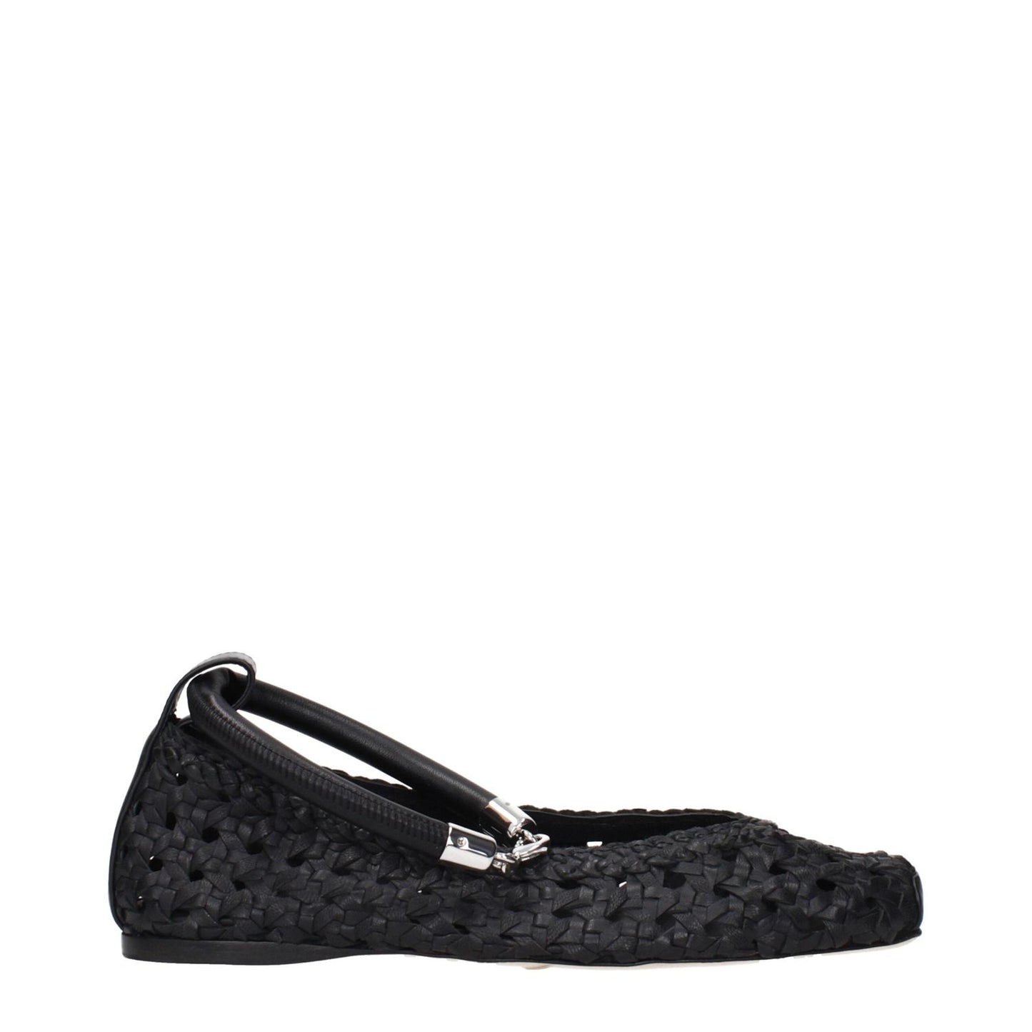 Max Mara Black Leather Ballet Flats MA-15256371921161-EU35/US5
