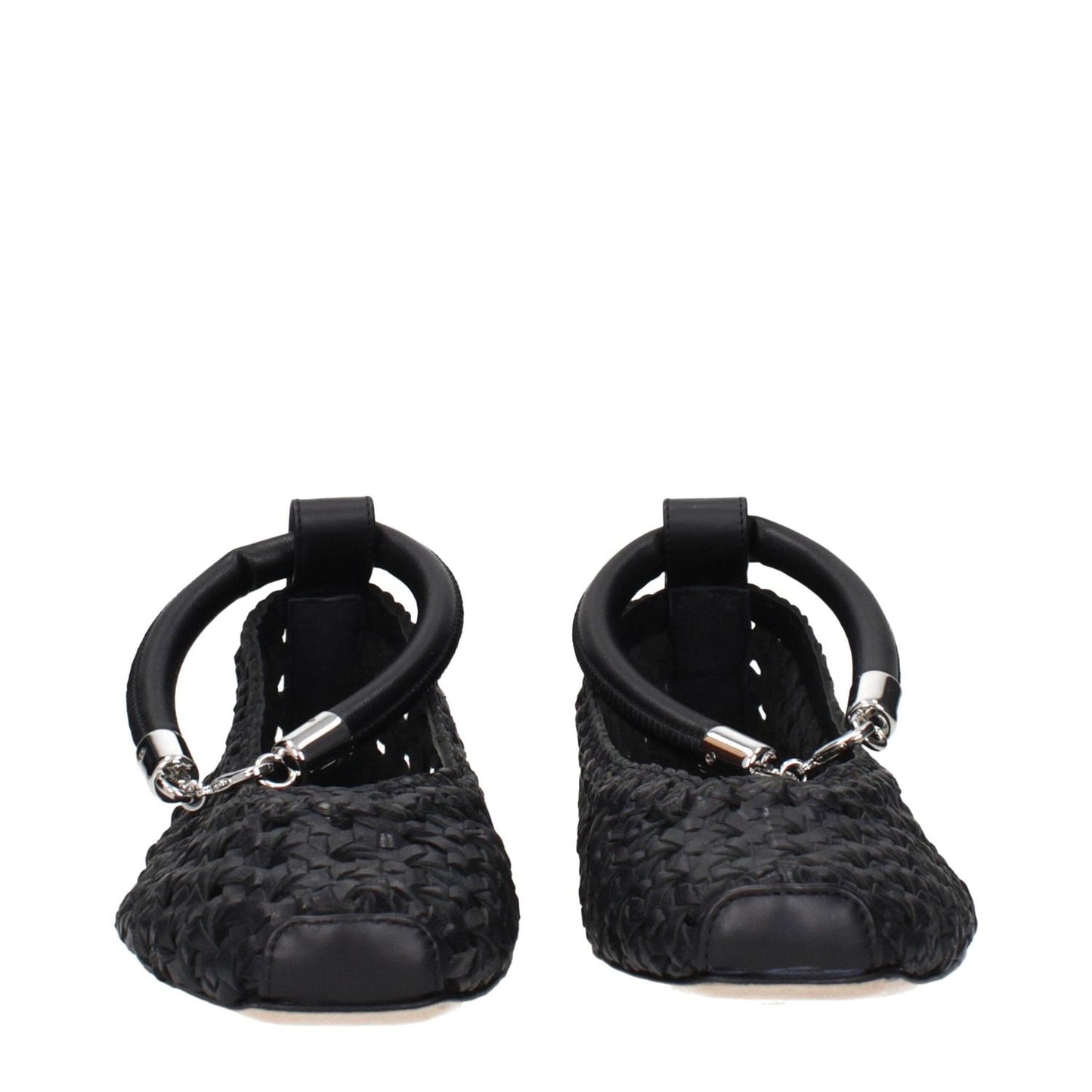 Max Mara Black Leather Ballet Flats MA-15256371921161-EU35/US5