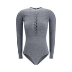 Self-Portrait Long-sleeved wool Bodysuit SE-AW25004TGRGREY-M