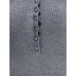 Self-Portrait Long-sleeved wool Bodysuit SE-AW25004TGRGREY-M
