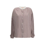 Kristina Ti Striped Shirt with wide sleeves KR-KCA0614TI0288RO4-IT38 | S