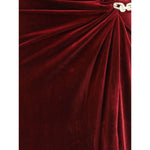 Self-Portrait Velvet bandeau long Dress SE-AW25128XBUBURGUNDY-10