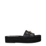 Versace Black Leather Slippers Sandals VE-15265239367945-EU35/US5