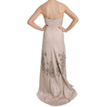 Dolce & Gabbana Beige Sequined Flower Flare Ball Gown Dress DR1687-42