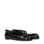 Valentino Garavani Black Leather Ballet Flats VA-15268620206345-EU38.5/US8.5