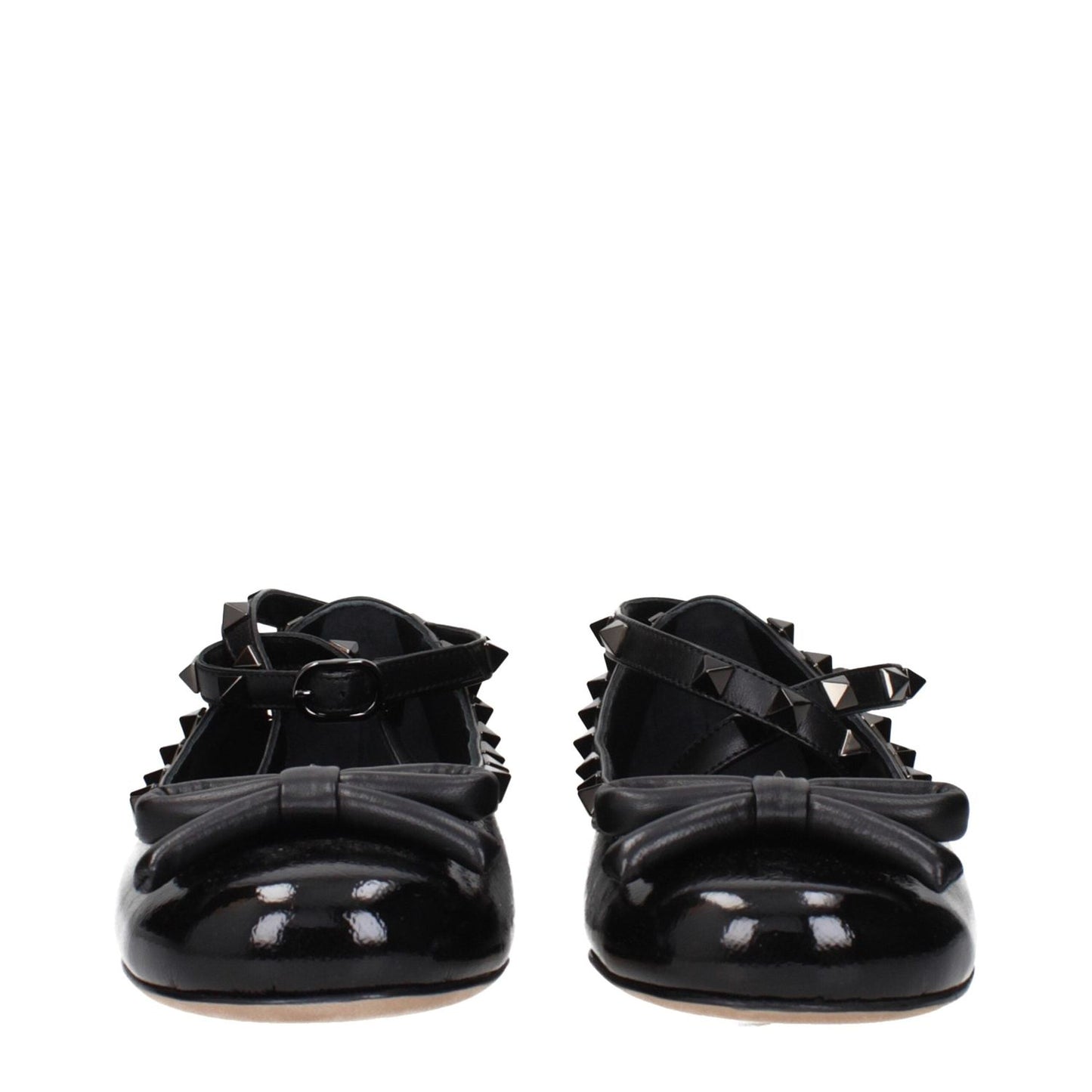 Valentino Garavani Black Leather Ballet Flats VA-15268620206345-EU38.5/US8.5