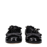 Valentino Garavani Black Leather Ballet Flats VA-15268620206345-EU38.5/US8.5
