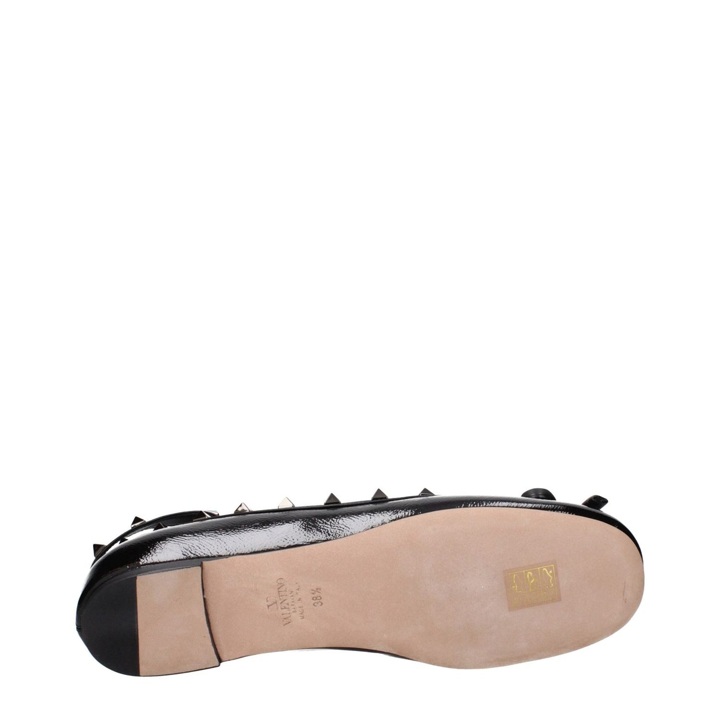Valentino Garavani Black Leather Ballet Flats VA-15268620206345-EU38.5/US8.5