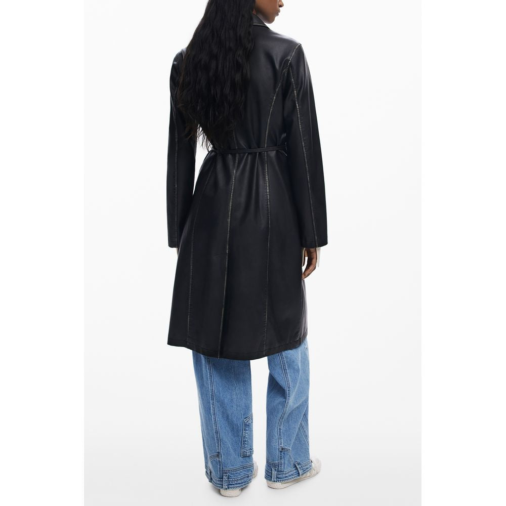 Desigual Black Polyethylene Jackets & Coat