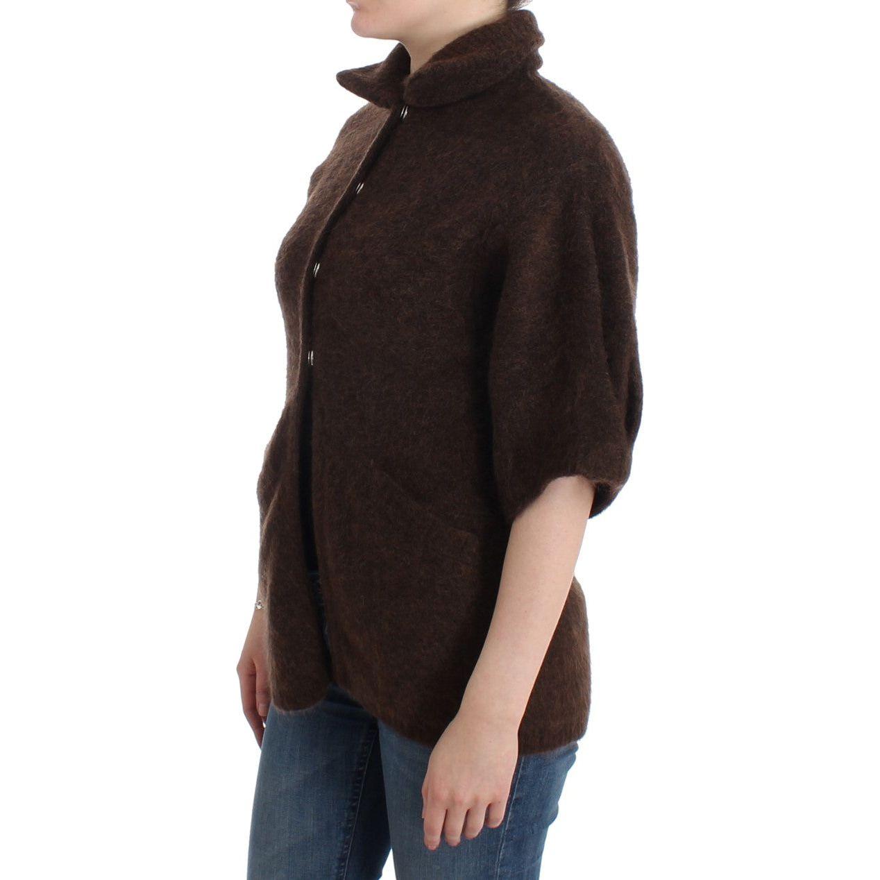 Cavalli Brown mohair knitted cardigan SIG11843-2