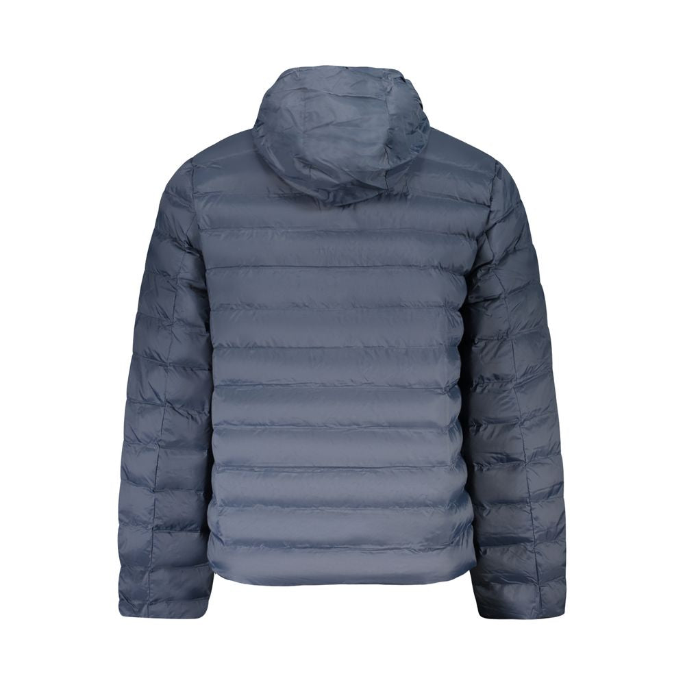 Calvin Klein Blue Polyamide Jackets & Coat with removable hood and pockets, water and wind resistant.