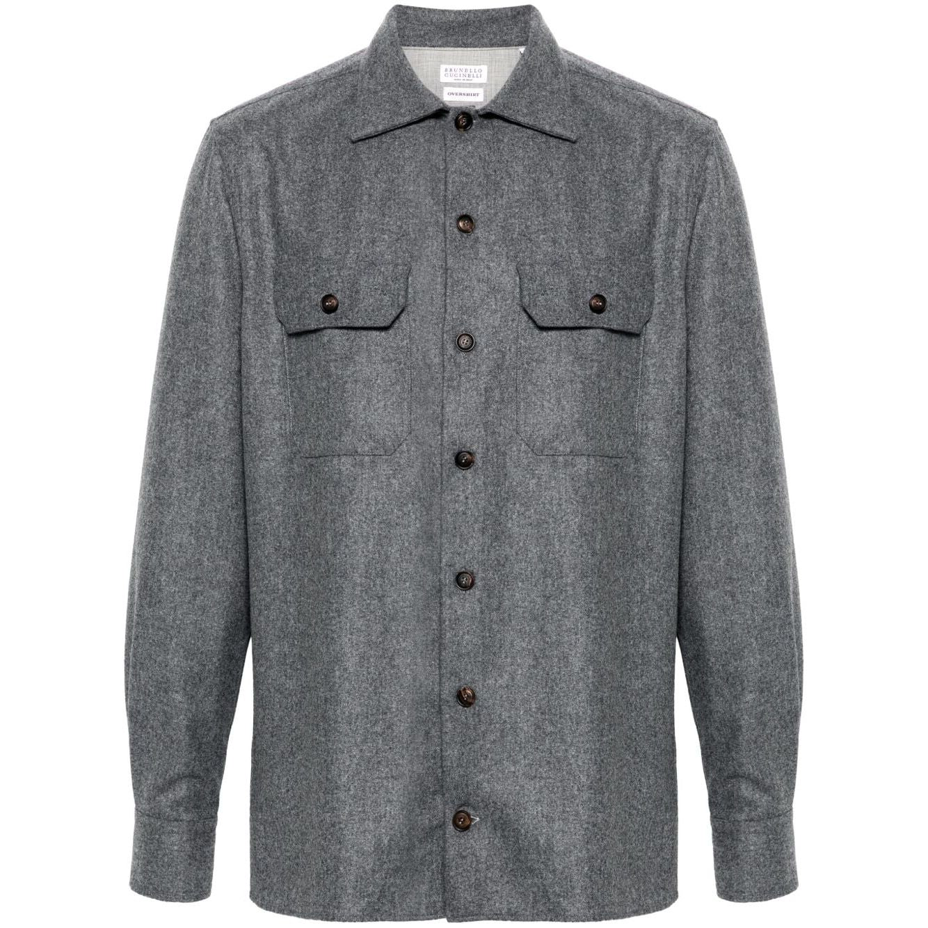 Brunello Cucinelli Shirts Grey Shirts