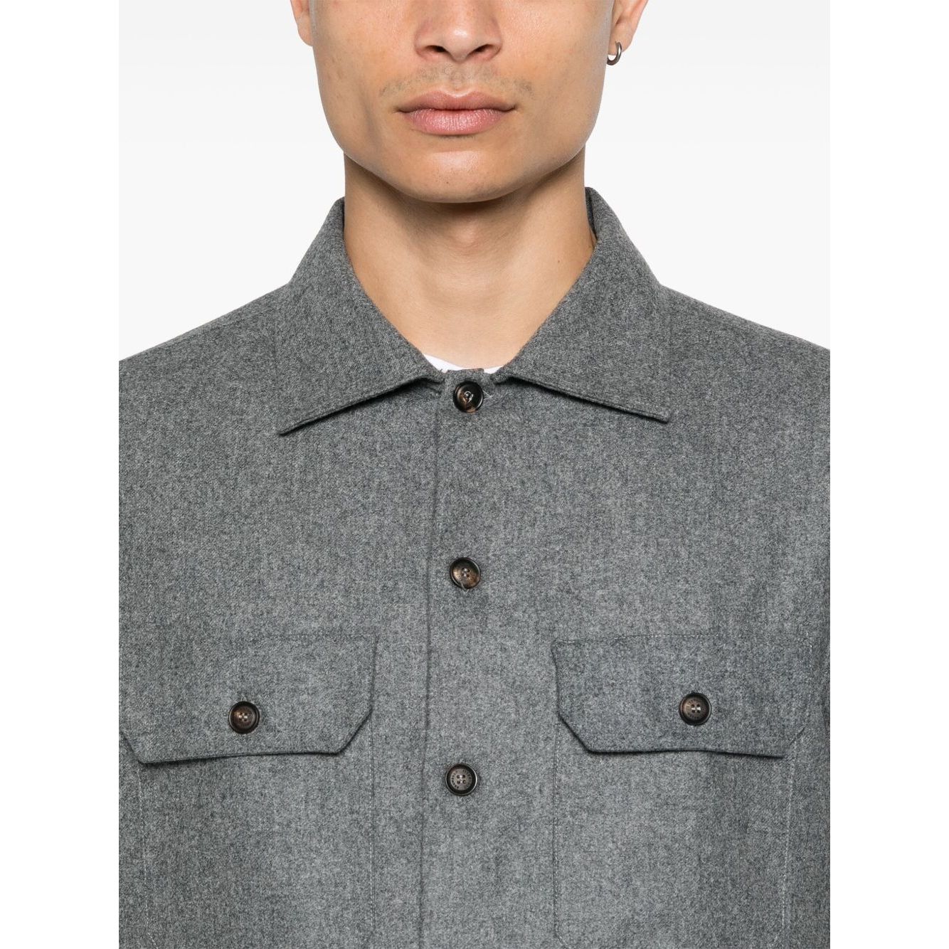 Brunello Cucinelli Shirts Grey Shirts