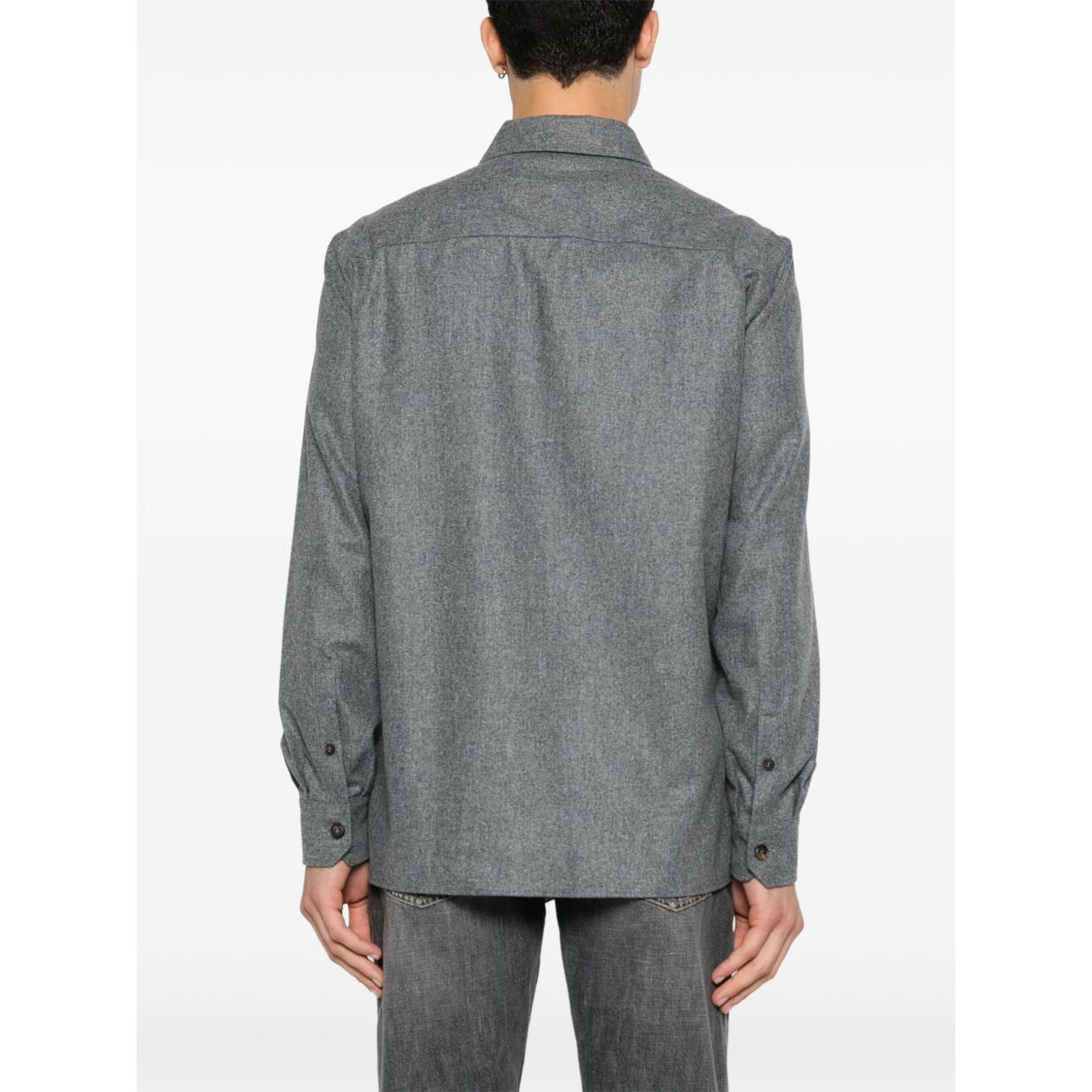 Brunello Cucinelli Shirts Grey Shirts