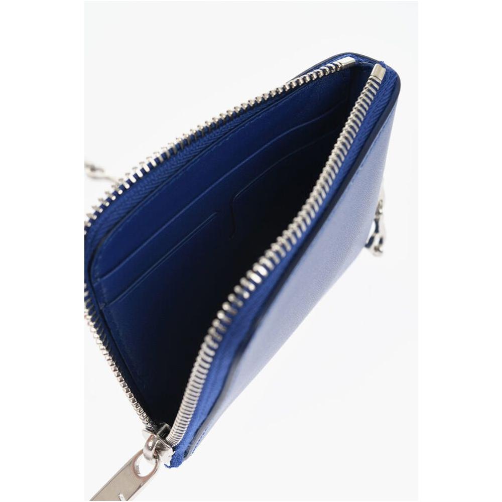Burberry Burberry Leather Wallet with Silver-Tone Chain BUP640128GD 1728,74866327712,Bags,Blue,Burberry,Men,Men - Bags,New with tags,Wallets - Men - Bags
