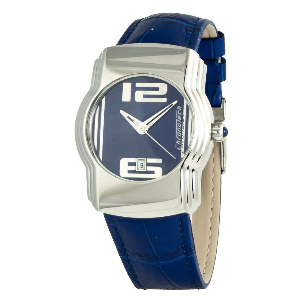 Chronotech Chronotech Blue Leather Watch CHCT7279M09AC 1728,Blue,Chronotech,New with tags,Unisex,Unisex Watches - Watches