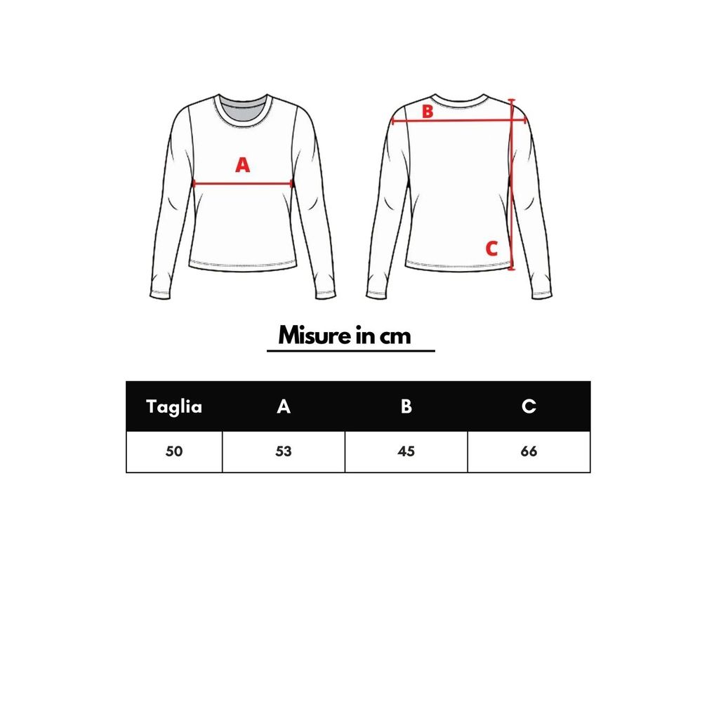 Corneliani Gray Wool T-Shirt size chart with measurements A:53cm, B:45cm, C:66cm for size 50.