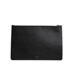 Dolce & Gabbana Black Leather Golden Pig Print Men Clutch Pouch Borse Bag BAG4680