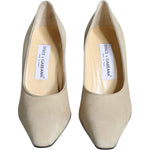 Dolce & Gabbana Beige Suede Leather High Heels Pumps Shoes Dolce & Gabbana Gray