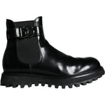 Dolce & Gabbana Black Belted DG Logo Men Chelsea Boots Shoes MV5837-44