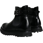 Dolce & Gabbana Black Belted DG Logo Men Chelsea Boots Shoes MV5837-44