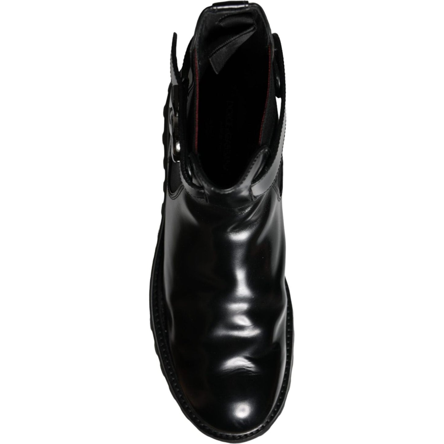 Dolce & Gabbana Black Belted DG Logo Men Chelsea Boots Shoes MV5837-44