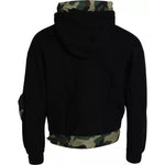 Dolce & Gabbana Black Camouflage Hooded Sweatshirt Sweater TSH86468-46