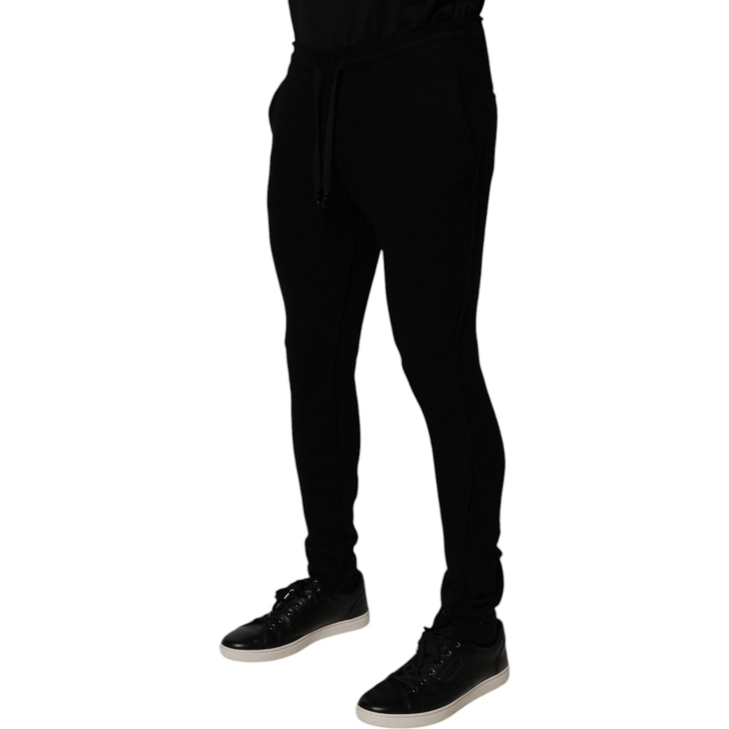 Dolce & Gabbana Black Cashmere Jogger Men Sweatpants Pants PAN75196-48
