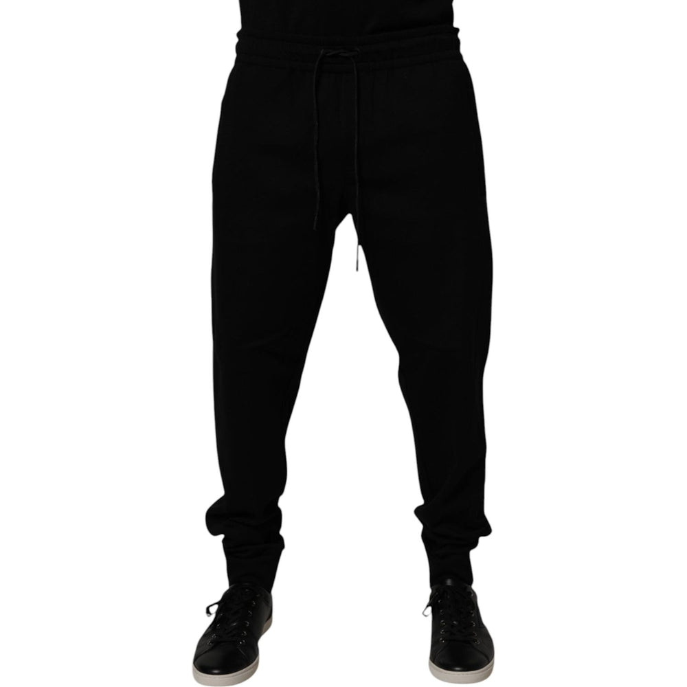 Dolce & Gabbana Black Cotton Blend Jogger Sweatpants Pants PAN75190-52