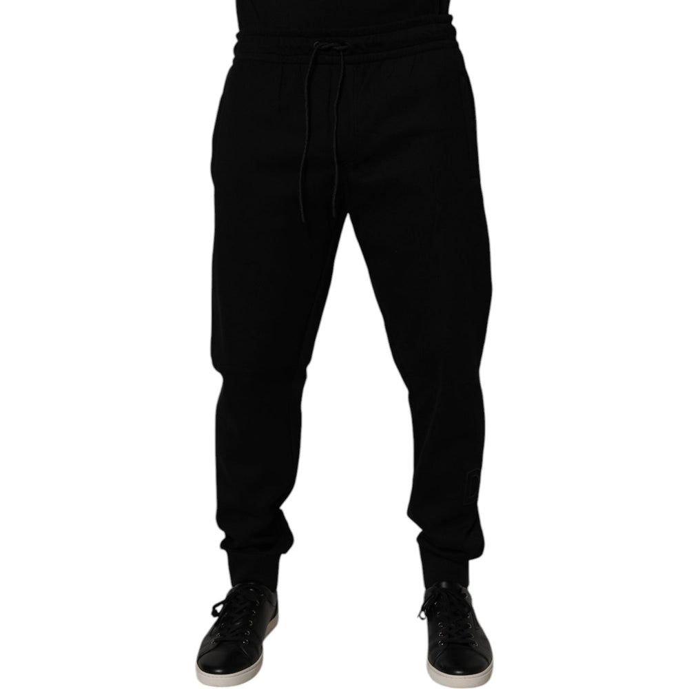 Dolce & Gabbana Black Cotton Blend Jogger Sweatpants Pants PAN75195-50