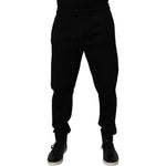 Dolce & Gabbana Black Cotton Blend Jogger Sweatpants Pants PAN75195-50