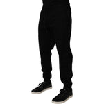 Dolce & Gabbana Black Cotton Blend Jogger Sweatpants Pants PAN75195-50