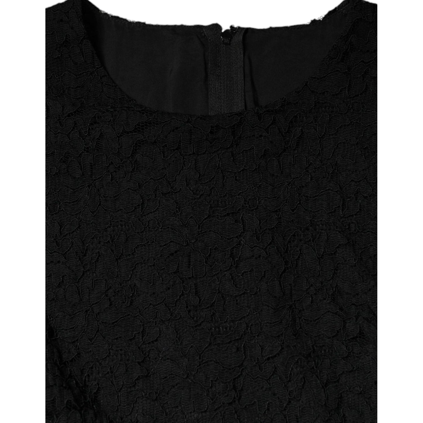 Dolce & Gabbana Black Cotton Sheath Knee Length Dress DR281249-48
