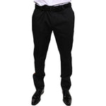 Dolce & Gabbana Black Cotton Stretch Skinny Men Dress Pants PAN75581-56