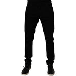 Dolce & Gabbana Black Cotton Stretch Slim Fit Men Denim Jeans PAN75191-52