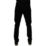 Dolce & Gabbana Black Cotton Stretch Slim Fit Men Denim Jeans PAN75191-52