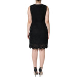 Dolce & Gabbana Black Floral Lace Sheath Sleeveless Mini Dress DR281261-42
