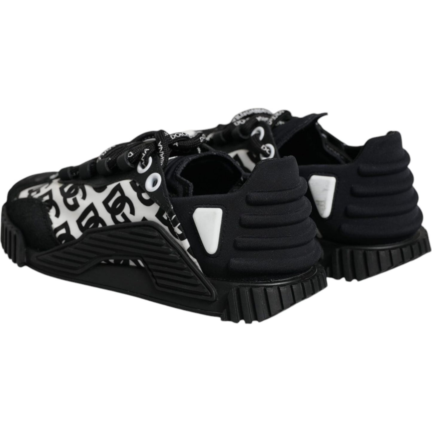 Dolce & Gabbana Black Logo Lace Up Low Top NS1 Sneakers Shoes LA11784-35.5
