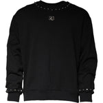 Dolce & Gabbana Black Logo Stud Pullover Sweatshirt Sweater 1728,67345645728,Black,Dolce & Gabbana,IT54 | XL,Material: 100% Cotton,Men,Preowned / Defect,Sweaters - Men - Clothing Dolce & Gabbana TSH87008-54