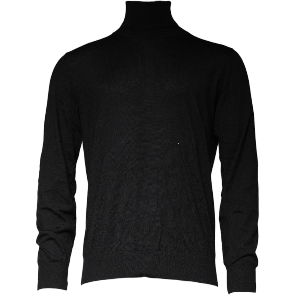 Dolce & Gabbana Black Long Sleeve Turtleneck Men Pullover Sweater TSH87058-52