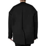 Dolce & Gabbana Black Polyester Double Breasted Coat Jacket JKT4174-44