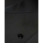 Dolce & Gabbana Black Polyester Double Breasted Coat Jacket JKT4174-44