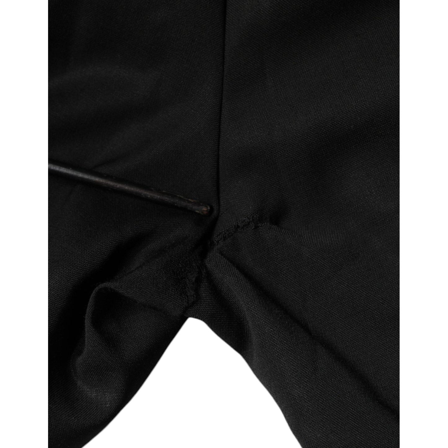 Dolce & Gabbana Black Polyester High Waist Tapered Pants PAN71278-48