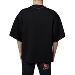 Dolce & Gabbana Black Polyester Necklace Embellished T-shirt TSH86644-48
