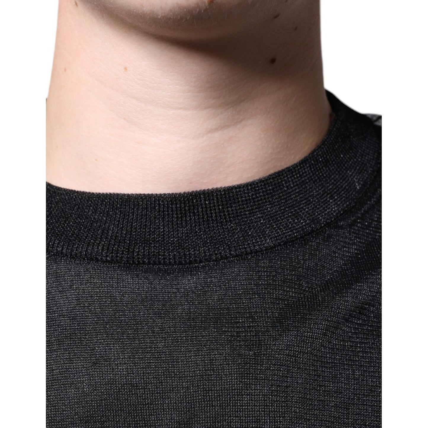 Dolce & Gabbana Black Polyester Pullover Sweatshirt Sweater TSH87129-44